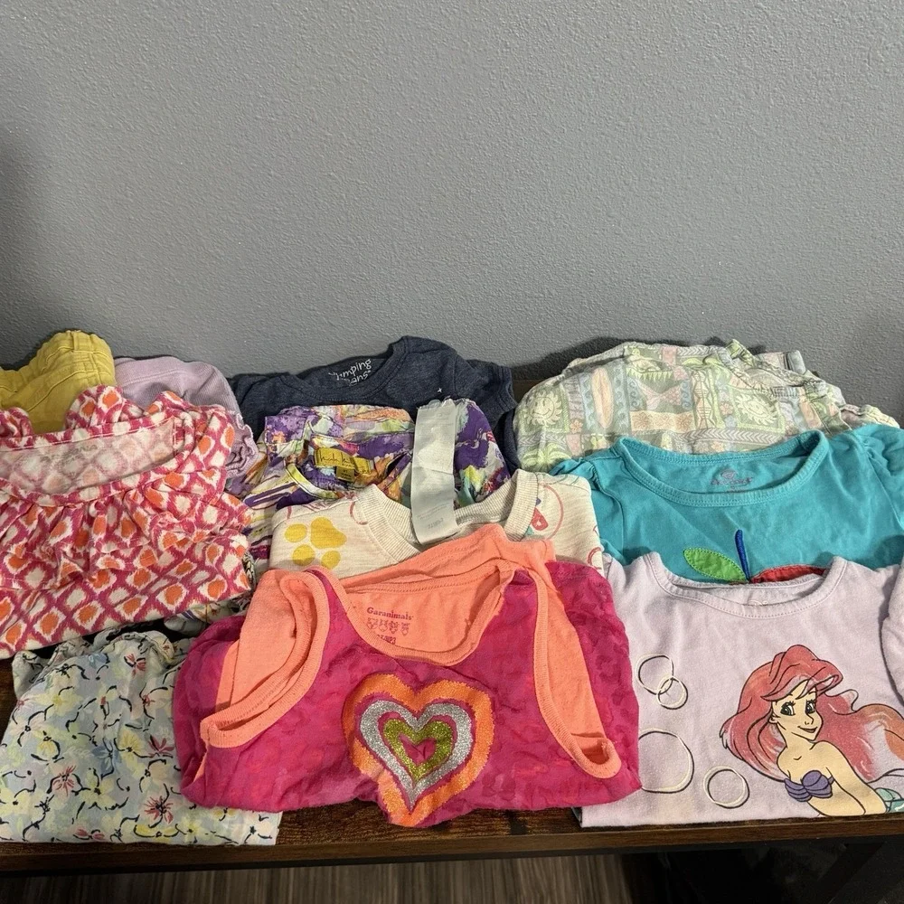 Baby Girl's Clothing Lot Size 3T Summer Basics Bundle Cute Clothes 11 Pieces
